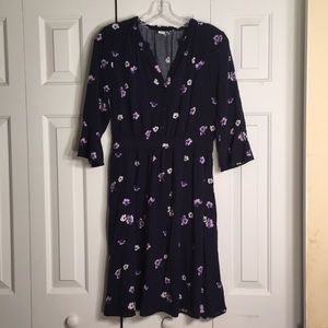 Navy Floral Dress